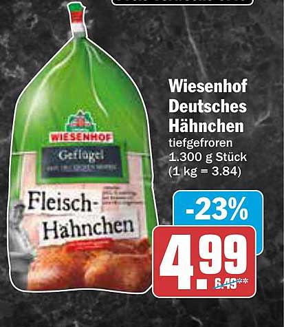 Wiesenhof Deutsches Hähnchen 1.300 g (tiefgefroren)