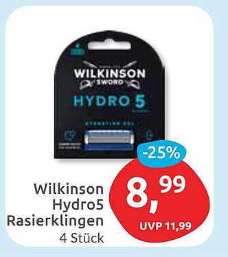 Wilkinson Hydro5 Rasierklingen 4 Stück