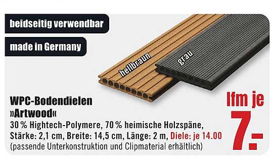 WPC-Bodendielen »Artwood«