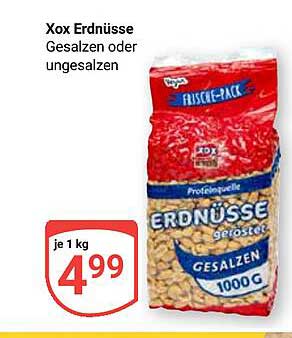 Xox Erdnüsse gesalzen oder ungesalzen - 1 kg