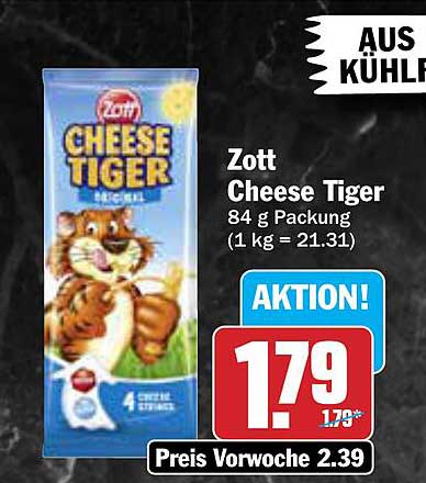 Zott Cheese Tiger 84 g Packung