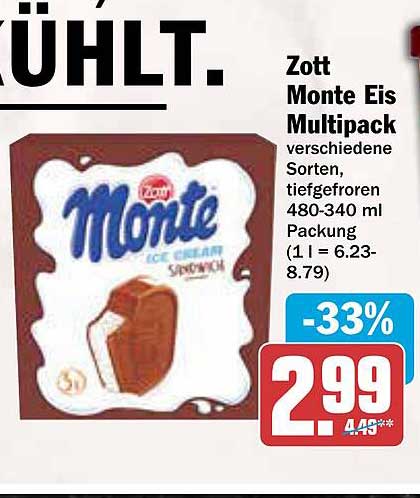 Zott Monte Eis Multipack