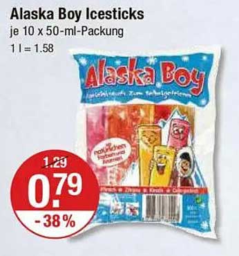 Alaska Boy Icesticks je 10 x 50-ml-Packung