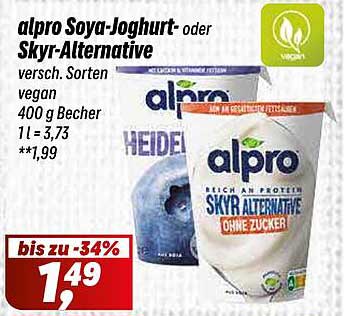 Alpro Soya-Joghurt- oder Skyr-Alternative - verschiedene Sorten