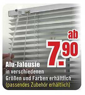 Alu-Jalousie in verschiedenen Größen und Farben erhältlich, ab 7,90