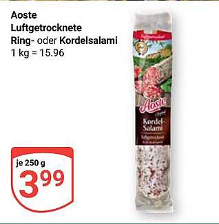 Aoste Luftgetrocknete Ring- oder Kordelsalami