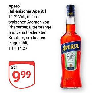 Aperol - Italienischer Aperitif 11 % Vol.