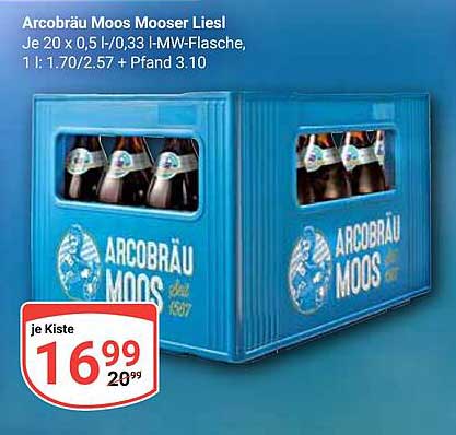 Arcobräu Moos Mooser Liesl - je Kiste 16,99 €