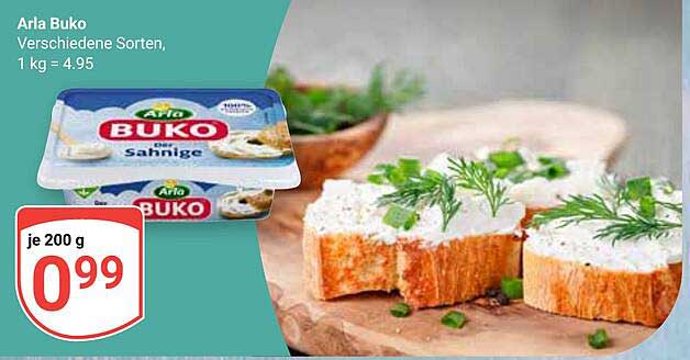 Arla Buko Verschiedene Sorten, 200 g für nur 0,99 €