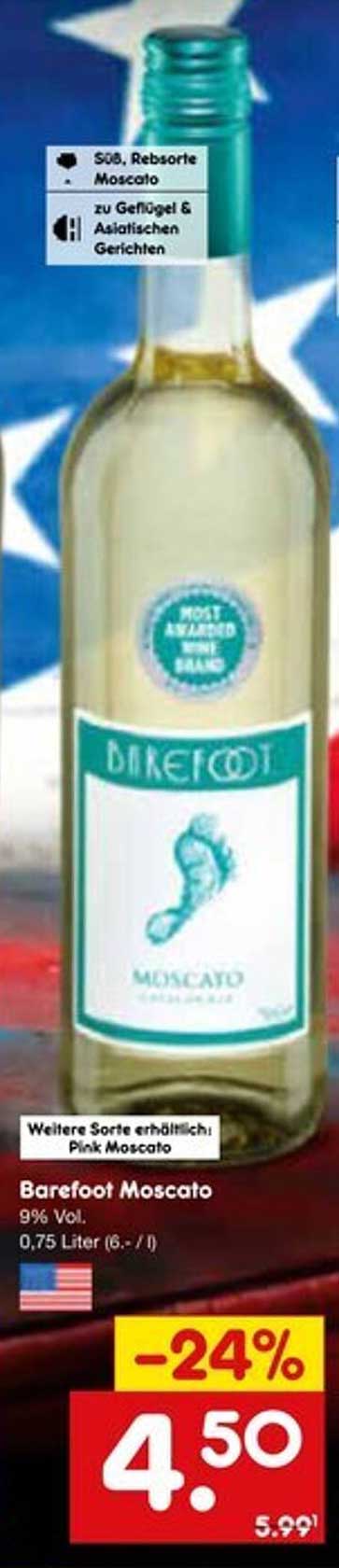 Barefoot Moscato 0,75 Liter