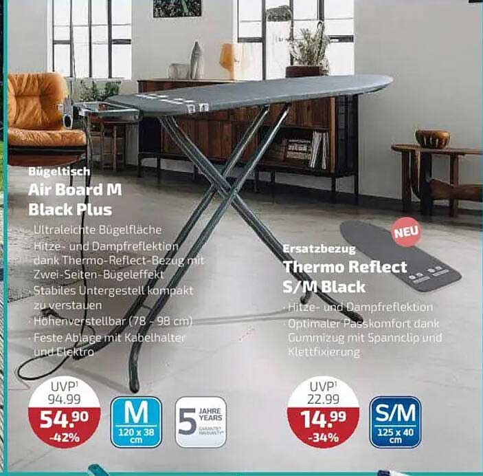 Bügeltisch Air Board M Black Plus