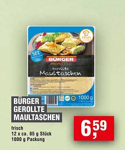 BÜRGER Gerollte Maultaschen 1000 g