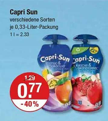 Capri Sun verschiedene Sorten je 0,33-Liter-Packung