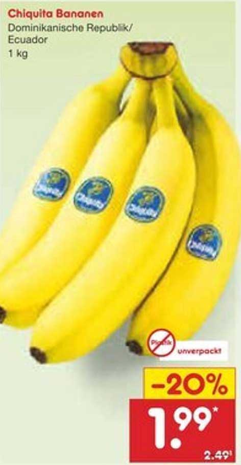 Chiquita Bananen 1 kg - Dominikanische Republik/Ecuador