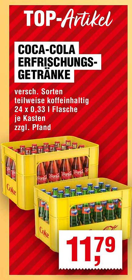 Coca-Cola Erfrischungsgetränke - verschiedene Sorten