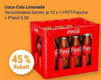 Coca-Cola Limonade - Verschiedene Sorten, je 12 x 1 L-PET-Flasche + Pfand 3.30