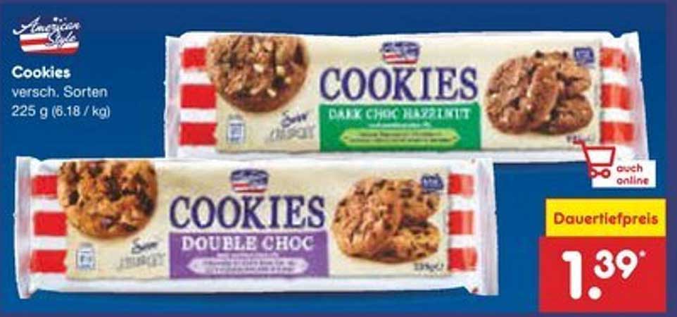 Cookies variiert – 225 g für nur 1,39 €