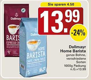 Dallmayr Home Barista ganze Bohne 1000g
