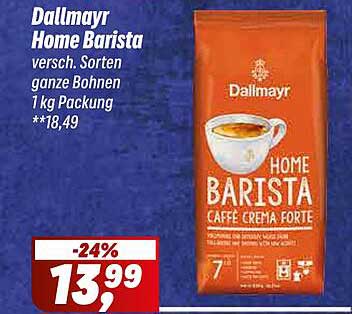 Dallmayr Home Barista – Ganze Bohnen Caffè Crema Forte 1 kg