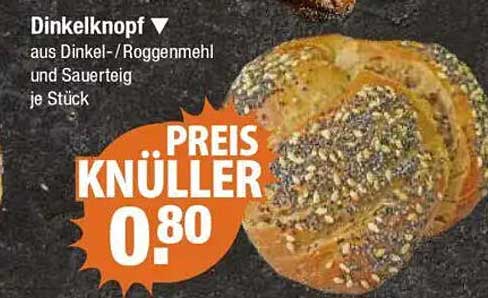 Dinkelknopf aus Dinkel-/Roggenmehl und Sauerteig je Stück