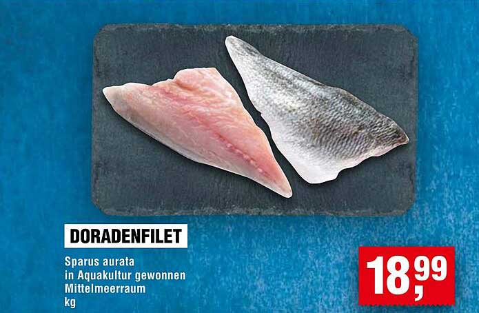 DORADENFILET - Sparus aurata in Aquakultur gewonnen