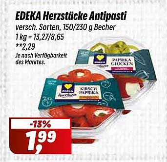 EDEKA Herzstücke Antipasti – verschiedene Sorten, 150/230 g Becher