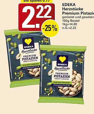 EDEKA Herzstücke Premium Pistazien 150g