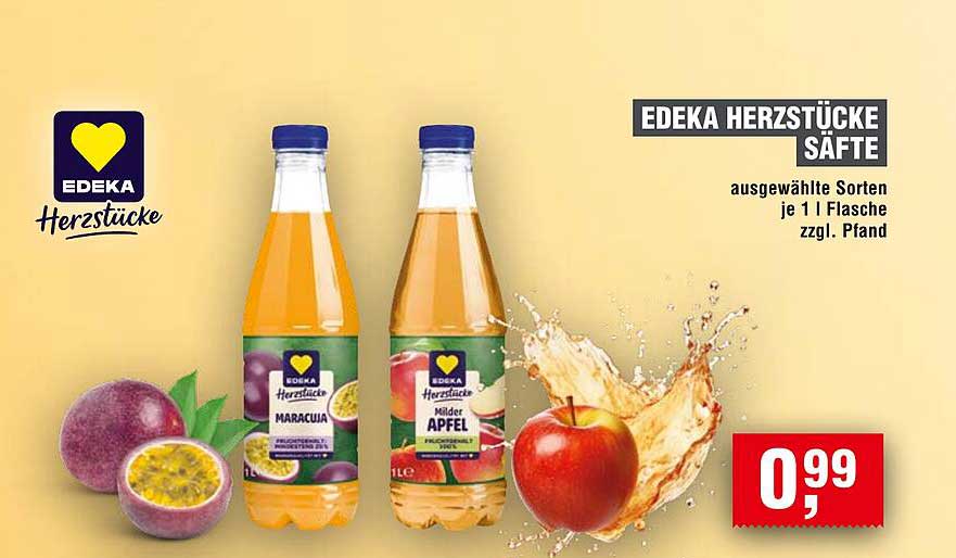 EDEKA Herzstücke Säfte - Ausgewählte Sorten je 1 l Flasche - zzgl. Pfand