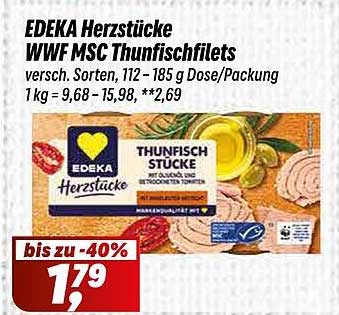 EDEKA Herzstücke WWF MSC Thunfischfilets