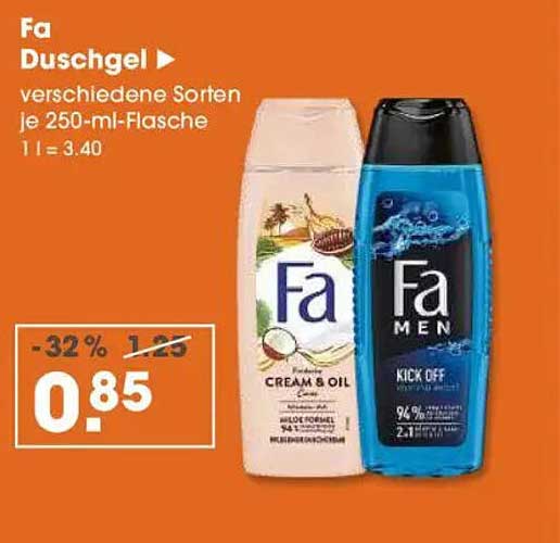 Fa Duschgel - verschiedene Sorten je 250-ml-Flasche