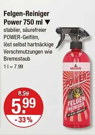 Felgen-Reiniger Power 750 ml