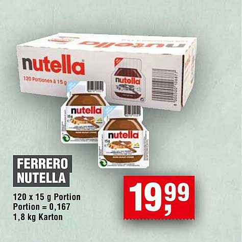 Ferrero Nutella 120 x 15 g Portion
