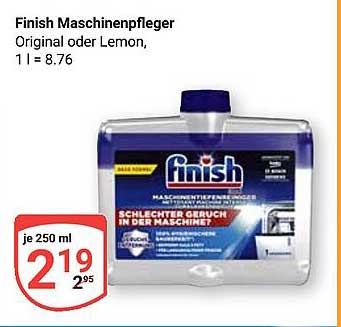 Finish Maschinenpfleger Original oder Lemon, 250 ml für nur 2,19 €