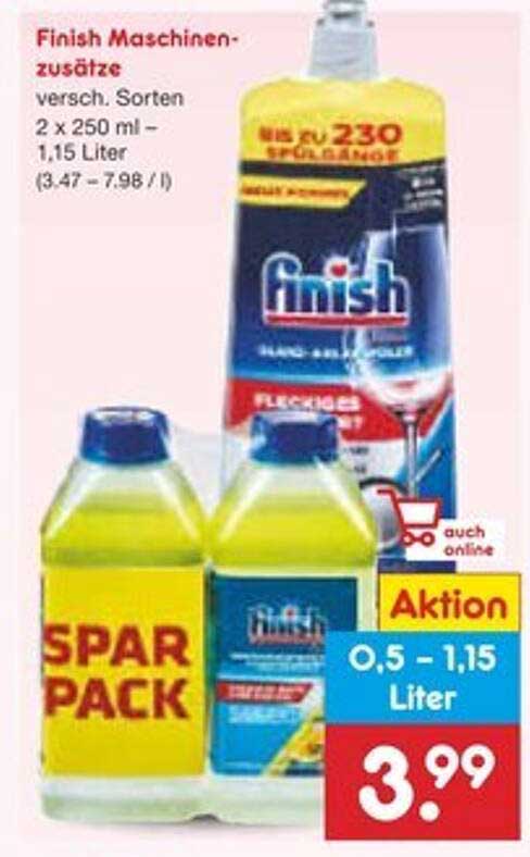 Finish Maschinenzusätze 2 x 250 ml – 1,15 Liter