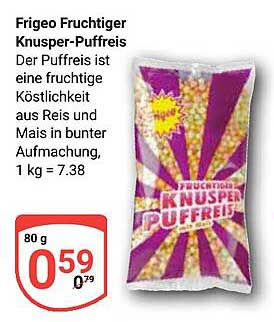 Frigeo Fruchtiger Knusper-Puffreis 80 g