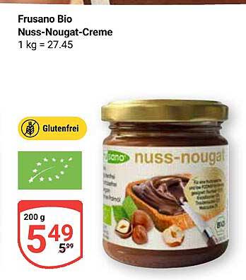 Frusano Bio Nuss-Nougat-Creme 200 g