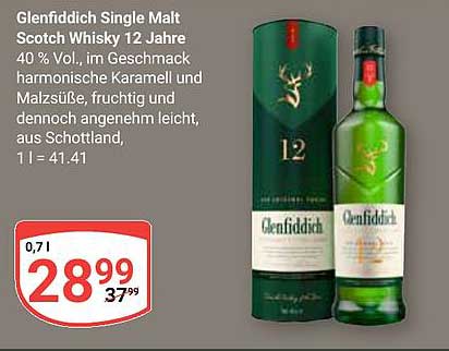 Glenfiddich Single Malt Scotch Whisky 12 Jahre
