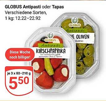 GLOBUS Antipasti oder Tapas – Verschiedene Sorten