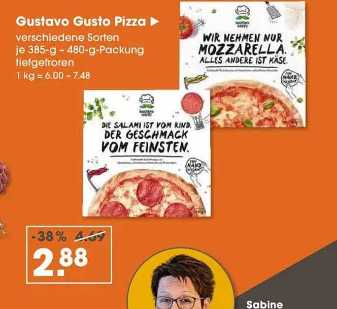 Gustavo Gusto Pizza - verschiedene Sorten je 385-g - 480-g-Packung