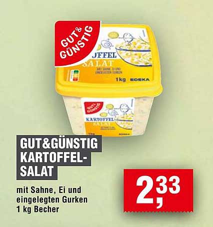 GUT& GÜNSTIG KARTOFFELSALAT 1 kg Becher