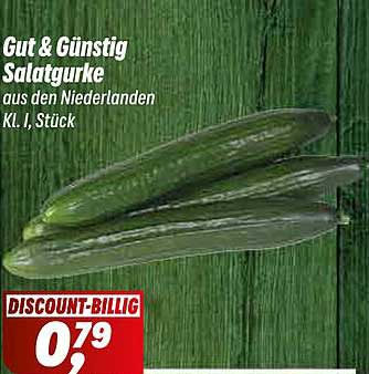 Gut & Günstig Salatgurke aus den Niederlanden, Kl. I, Stück