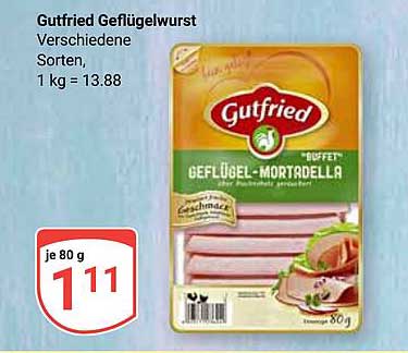 Gutfried Geflügelmortadella – Verschiedene Sorten