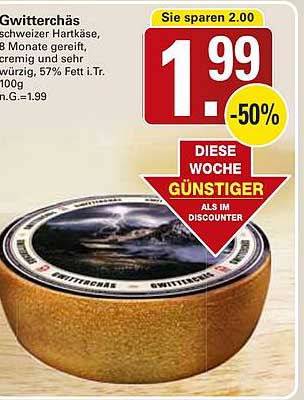 Gwitterchäs - Schweizer Hartkäse, 8 Monate gereift