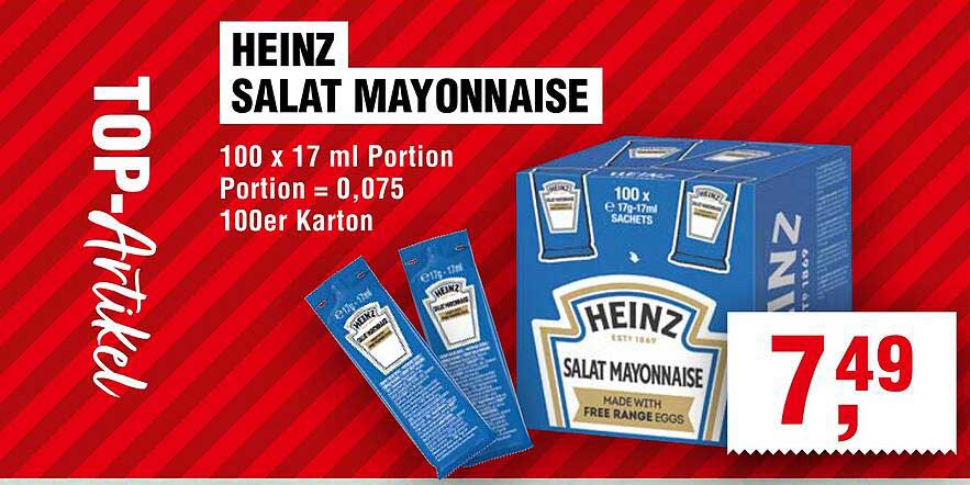HEINZ SALAT MAYONNAISE 100 x 17 ml