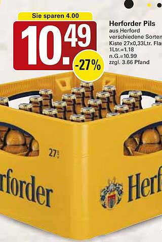 Herforder Pils 27x0,33L Flasche
