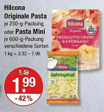Hilcona Originale Pasta 250-g-Packung oder Pasta Mini 600-g-Packung, verschiedene Sorten