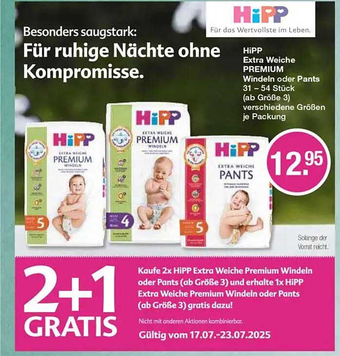 HiPP Extra Weiche PREMIUM Windeln oder Pants 31 – 54 Stück ab Größe 3