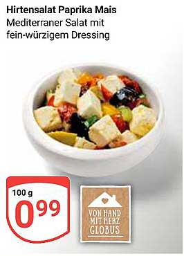 Hirtensalat Paprika Mais - Mediterraner Salat mit fein-würzigem Dressing