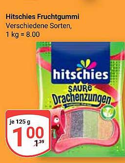 Hitschies Fruchtgummi - Saure Drachenzungen