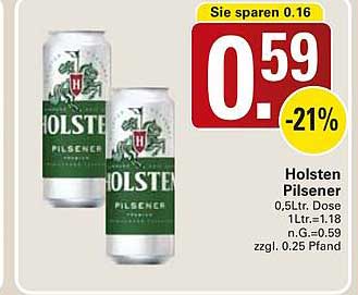 Holsten Pilsener 0,5L Dose